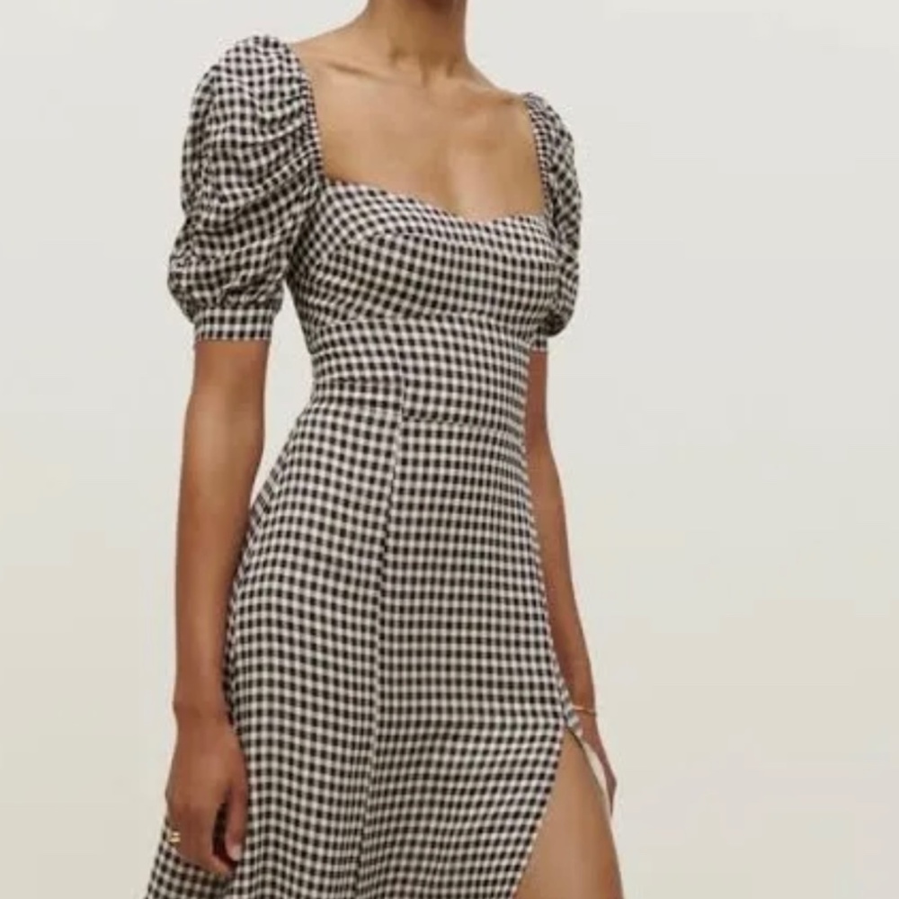 NWT Reformation Bandit Dress- Checkered- SIZE 6